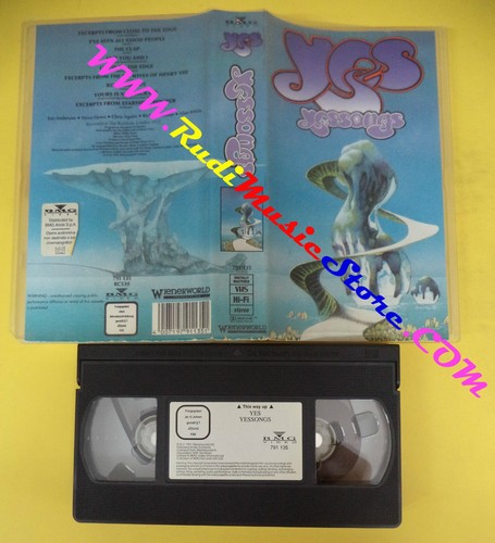Vhs yes yessongs steve howe - vhs,